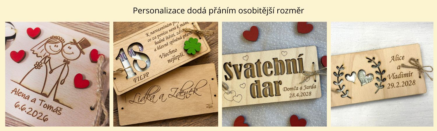 Detaily personalizace - originální česká výroba Dekorace z Česka